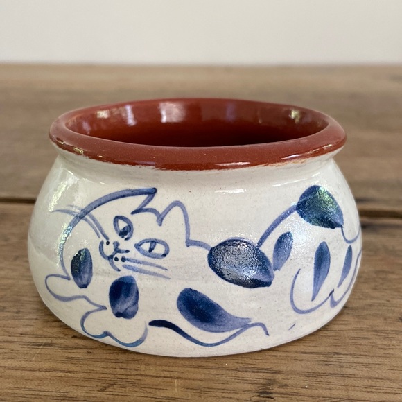 Studio Pottery Cat Bowl Catchall - Picture 2 of 6
